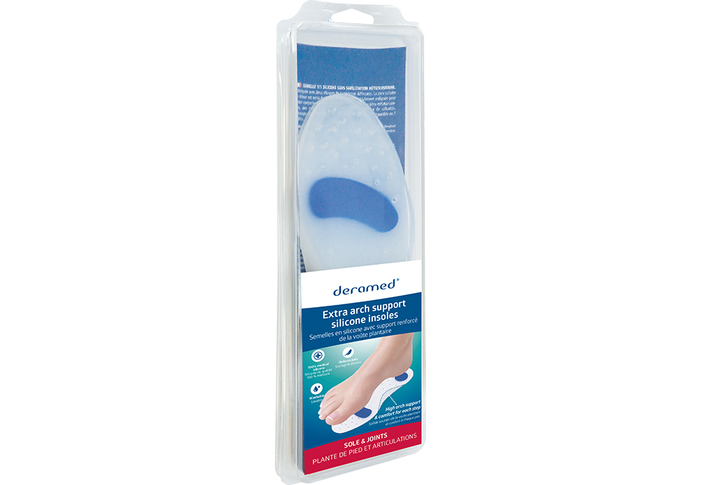 Extra Arch Support Silicone Insole Size S
